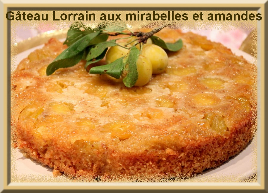Gâteau lorrain aux mirabelles et amandes