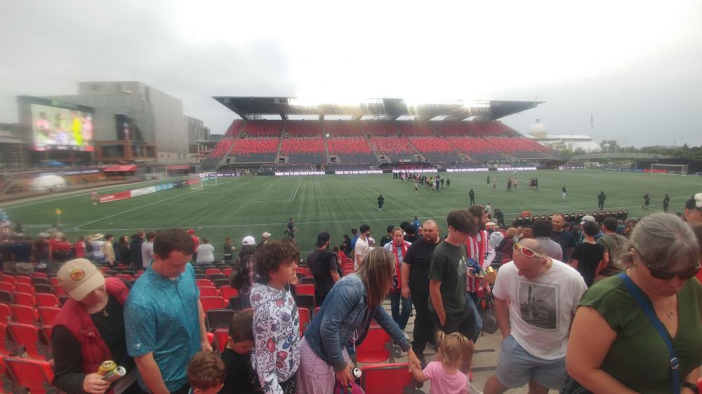 Atlético Ottawa versus Forge FC at TD Place on May 25th 2024
