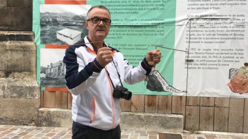 A la echerche des cryptes secrètes à la cathédrale de Troyes avec Amlbert Fagioli, radiesthésiste. Est-éclair du dimanche 6 octobre 2019. par Jean-Michel Van Houtte.