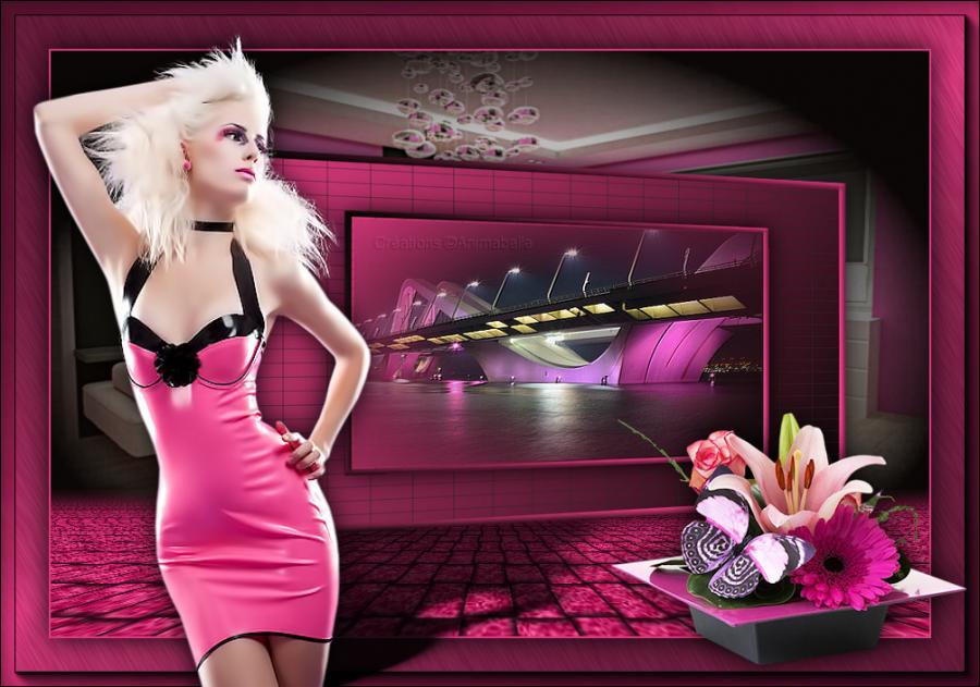 En rose et noir