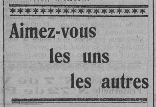 Aimez-vous les uns les autres (Le Fraterniste, 10 octobre 1913)
