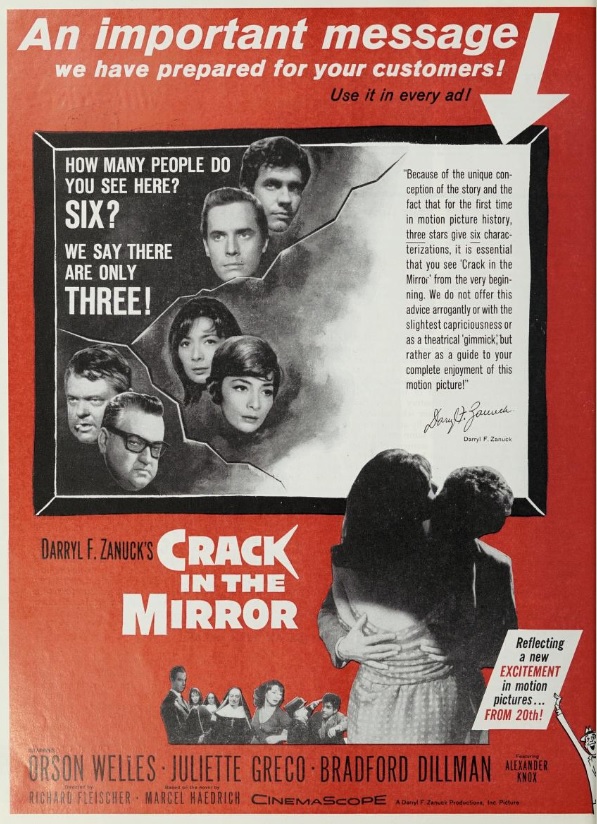 CRACK IN THE MIRROR BOX OFFICE USA 1960