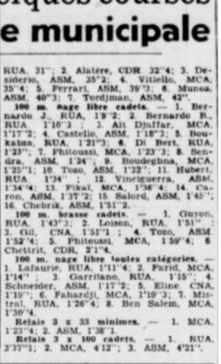 La section de Natation du MCA le 3 juin 1945