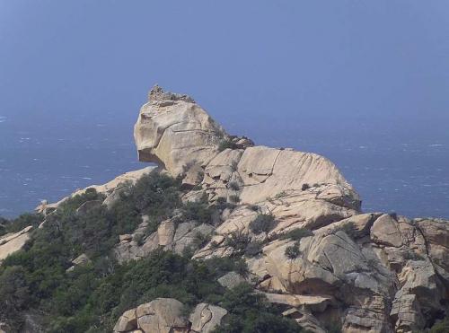 Roccapina : sa tour génoise et son lion (Corse)