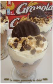 MOUSSE DE CHOCOLAT NOIR ,BLANC ET GRANOLA