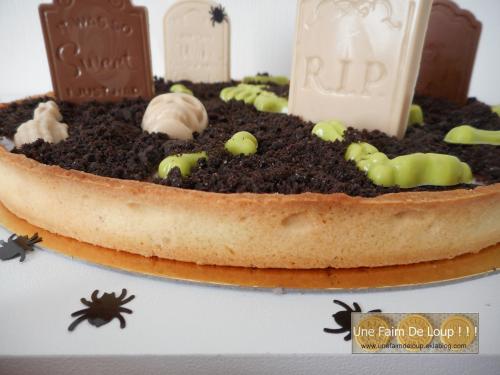 Tarte cimetière d'halloween