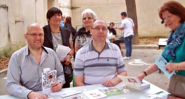 Richard Maggiore, Jackie Tournier, Marie-José Bertaux et Pierre Gabarra ont représenté l'association et accueilli les visiteurs.