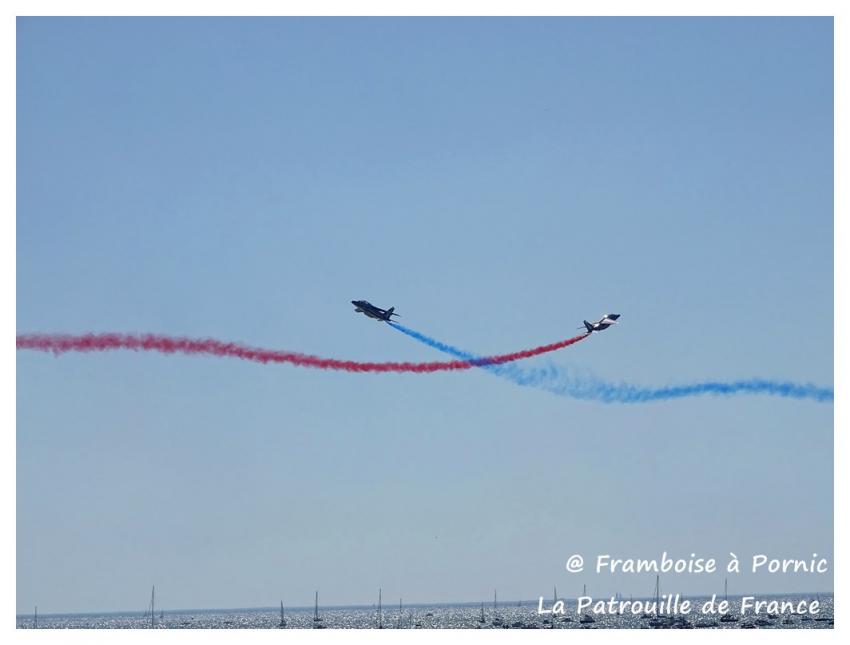 Pornic, Patrouille de France, le rafale et le voltigeur de l'Armée de l'Air 2016