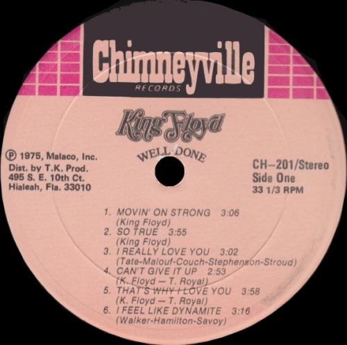 King Floyd : Album " Well Done " Chimneyville Records CH-201 [ US ]