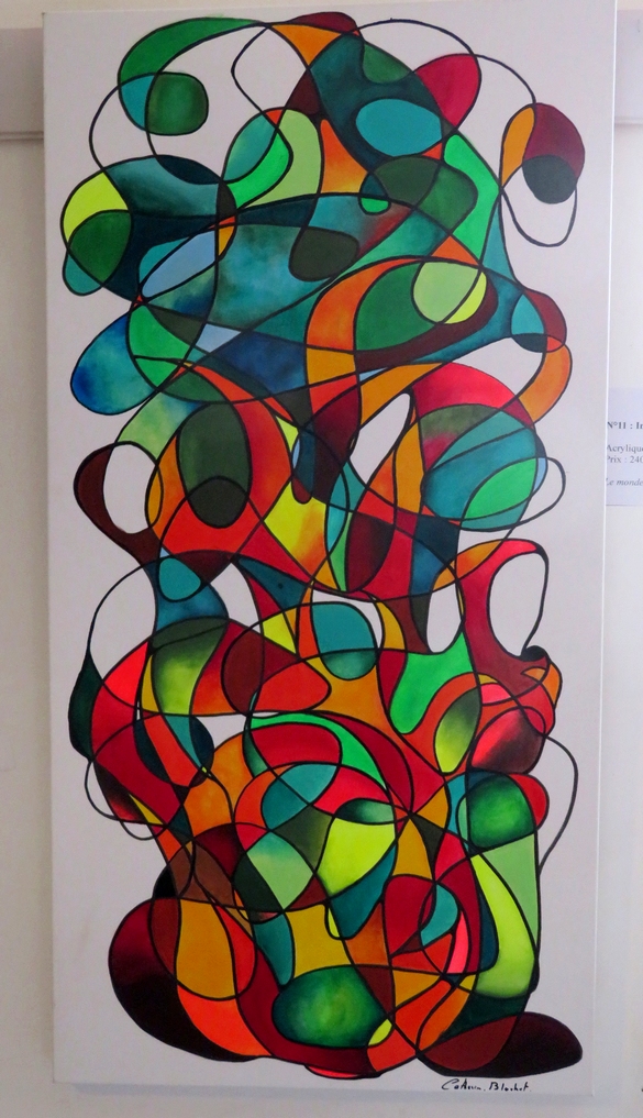 Catherine Blachet présente son exposition de peintures "Homo Natura" au bar associatif "La Coquille"