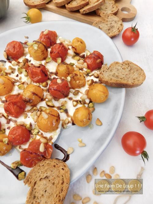 Dip de burrata & tomates cerises rôties