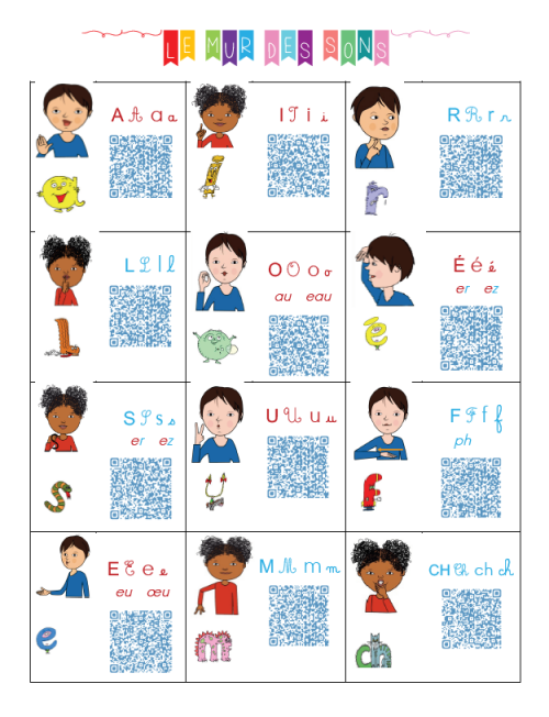 Le mur des sons - personnages Pilotis 