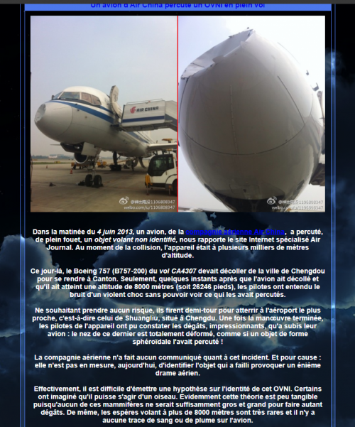 Rencontres entre avions et ovnis