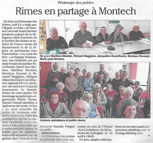 ECHOS DU 2 AVRIL