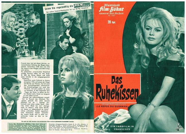 LE REPOS DU GUERRIER - BOX OFFICE BRIGITTE BARDOT 1962