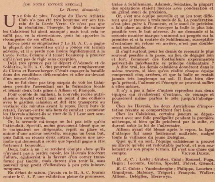 The Story 1934/1935-05 Le Havre / Calais : 2-2 