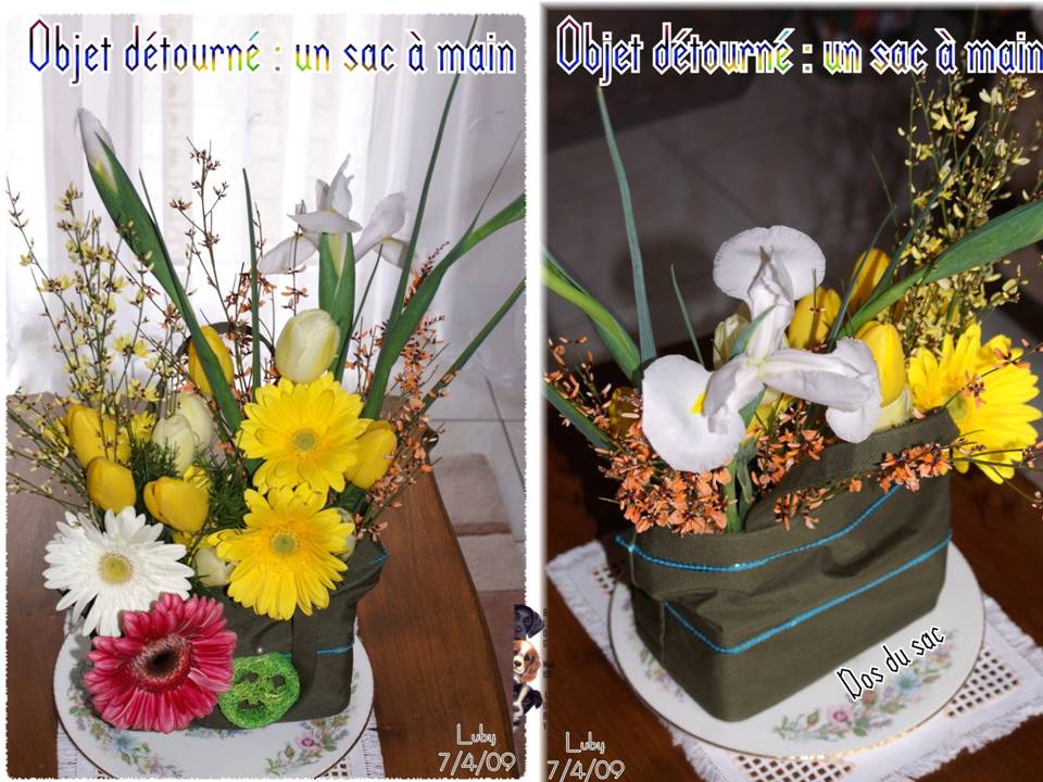 Objets détournés dans mes compositions florales (1/2)