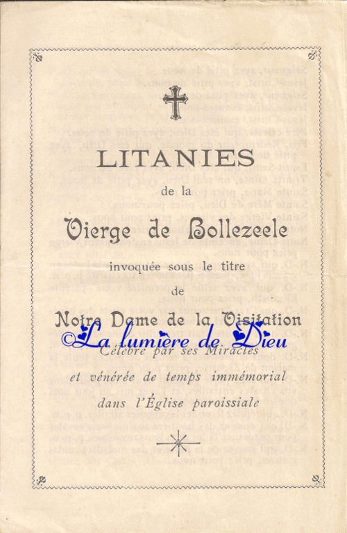 Litanies de la Vierge de Bollezeele