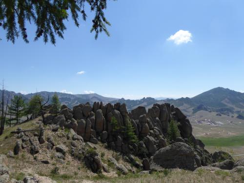 Voyage Transsibérien 2017, le 20/07, 13 ème jour,  Mongolie, promenade en montagne