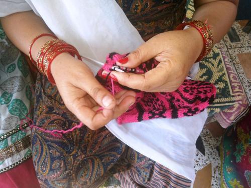 Le tricot indien de New Dehli 
