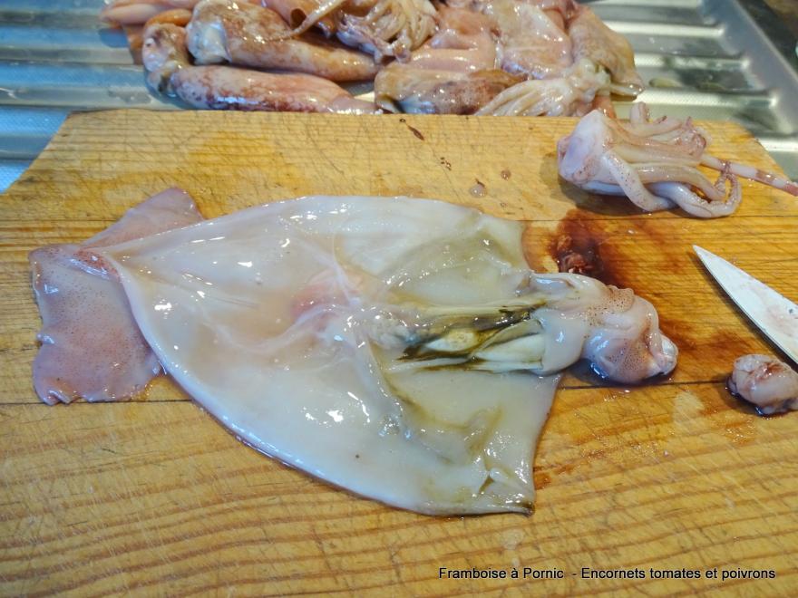 Encornets Tomates et Poivrons