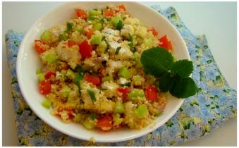 TABOULÉ AU CONCOMBRE ET AU CARRÉ FRAIS AILS ET FINES HERBES