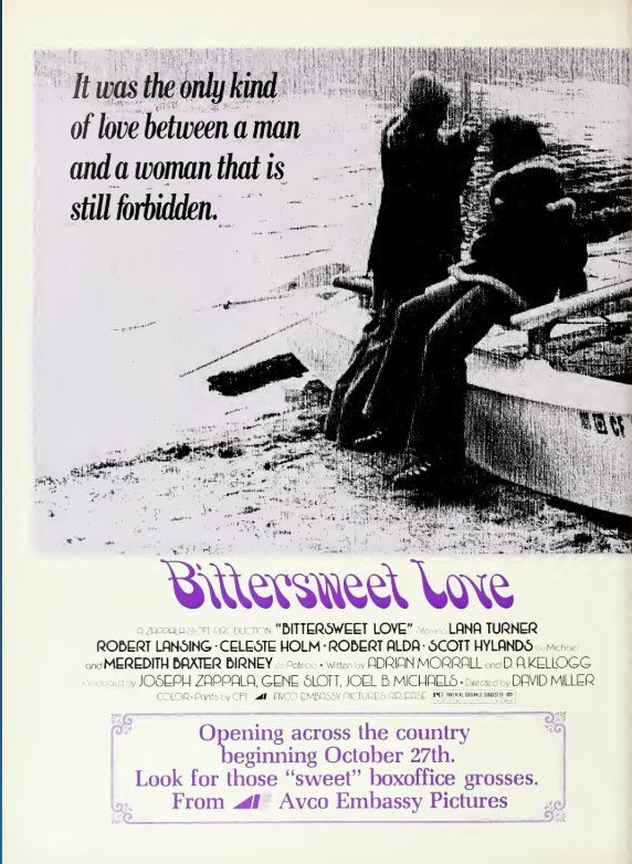 BITTERSWEET LOVE BOX OFFICE USA 1976