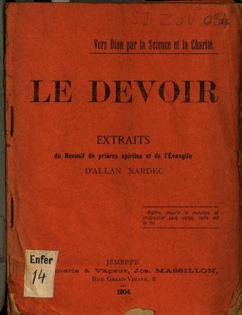 Société spirite Les Vignerons du Seigneur - Le Devoir (1900 ou avant)