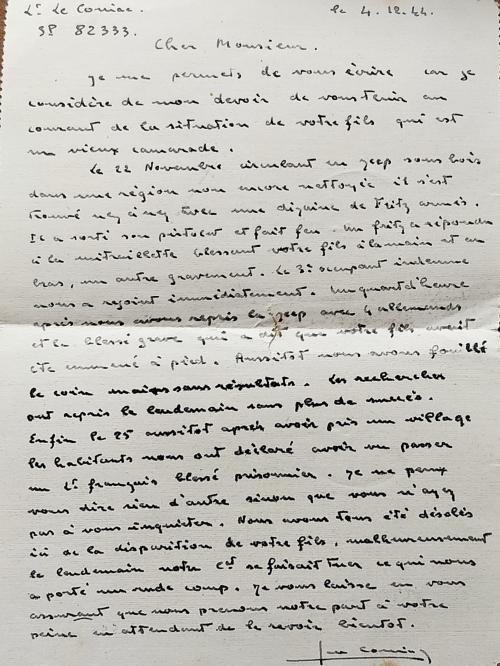 * L'histoire inédite de Jean EMOND (BM XI), par son petit-fils Guillaume