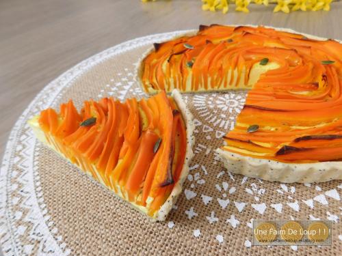 Tarte aux carottes & chèvre frais