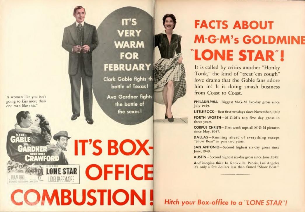 LONE STAR BOX OFFICE USA 1952
