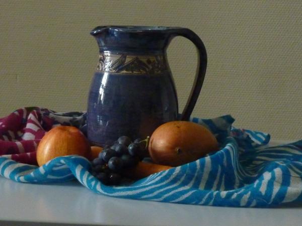 Nature morte au foulard bigarré