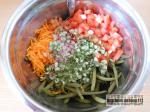 Salade haricots verts tomate et carotte