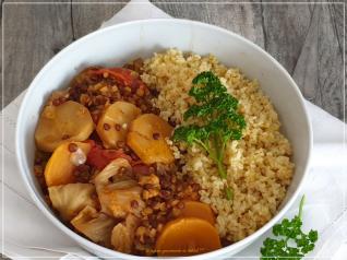 BUDDHA BOWL AU BOULGOUR,LÉGUMES D'HIVER