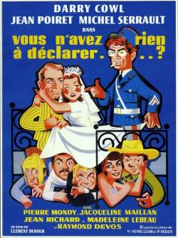 VOUS N'AVEZ RIEN A DECLARER BOX OFFICE FRANCE 1959 AFFICHE DE CLEMENT HUREL