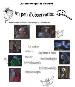 Projet cycle 3 : L'étrange noël de Mr Jack