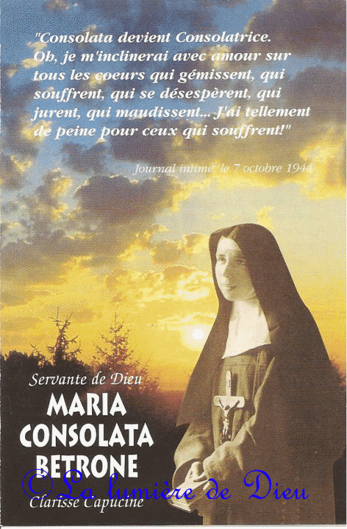 Consolata Betrone, oraison jaculatoire