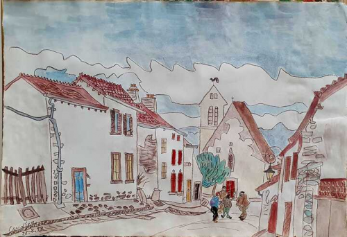 Aquarelle de Henri Landier