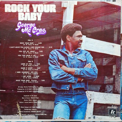 George McCrae : Album " Rock Your Baby " T.K. Records 501 [ US ]