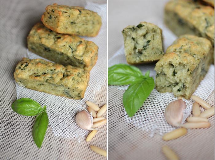 Mini-cakes au pesto {avec ou sans oeufs}