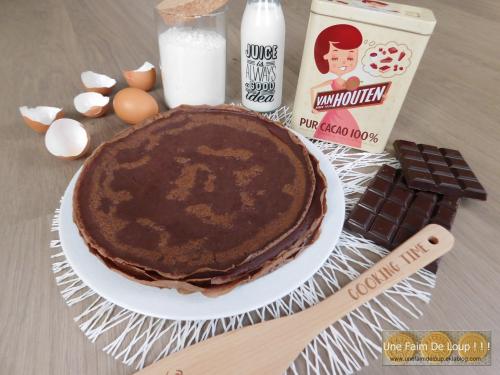 Pâte à crêpes au chocolat 