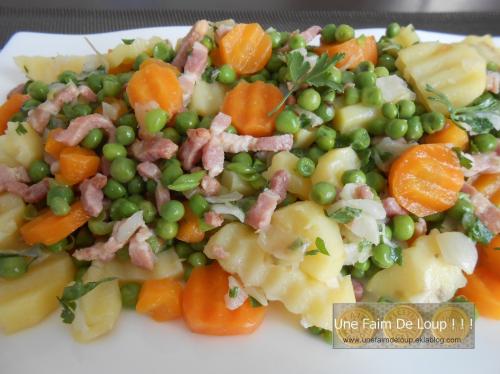 Printanière de légumes aux petits lardons