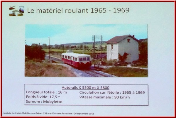 Une conférence fort intéressante sur l'arrivée du train à Châtillon sur Seine