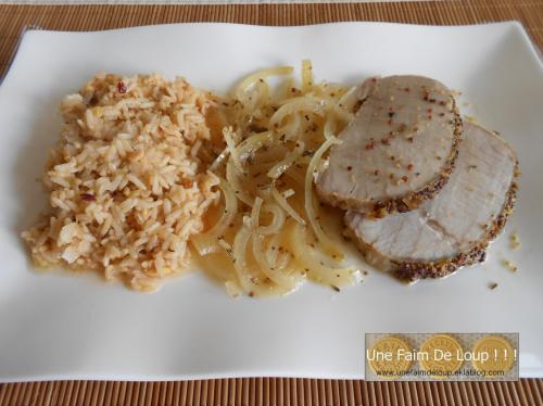 Rôti de porc au miel & moutarde à l'ancienne