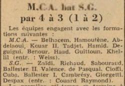 Amical "Coupe Milady" 1/2 Finale MCA-S.G (Stade Guyotvillois) 4-3