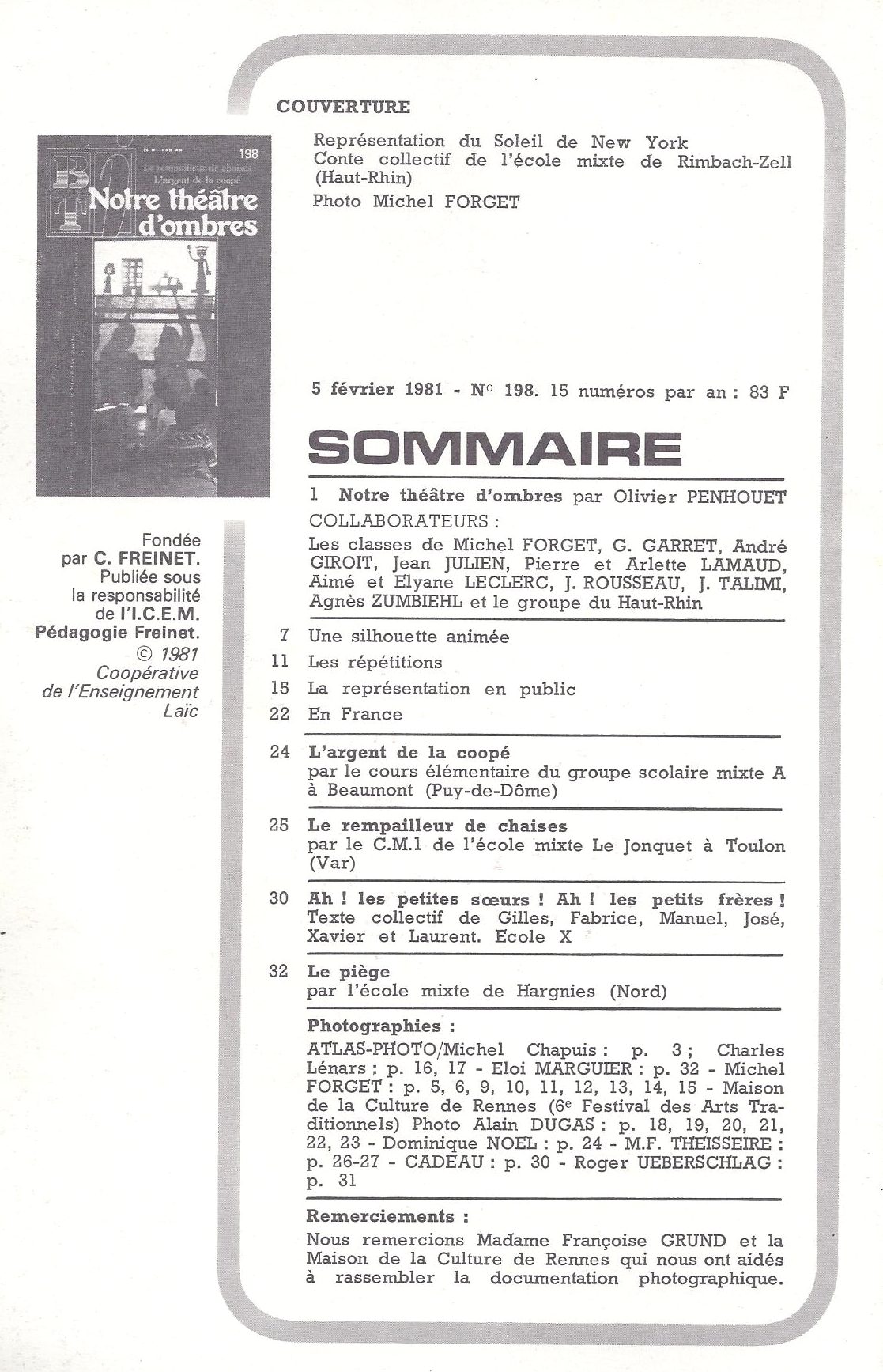 Notre théâtre d'ombres - BTj 198