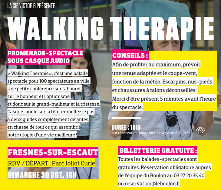 Promenade-spectacle « walking thérapie », avec Le Boulon