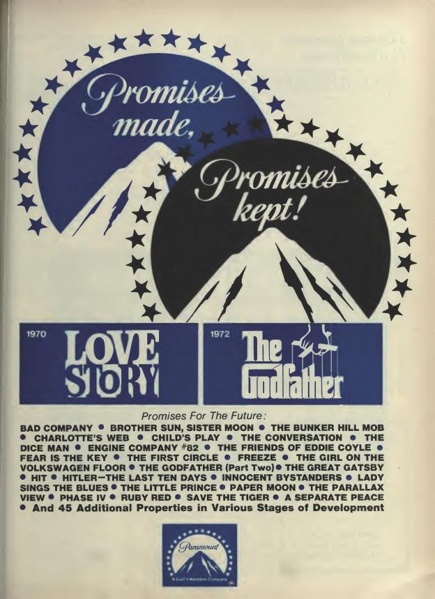 BOX OFFICE USA DU 20/01/1972 AU 26/01/1972