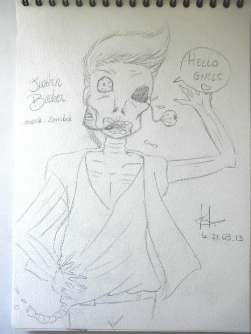 • Dessin Justin bieber version... Zombie.