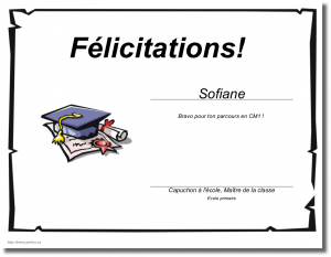 Remise des diplômes !